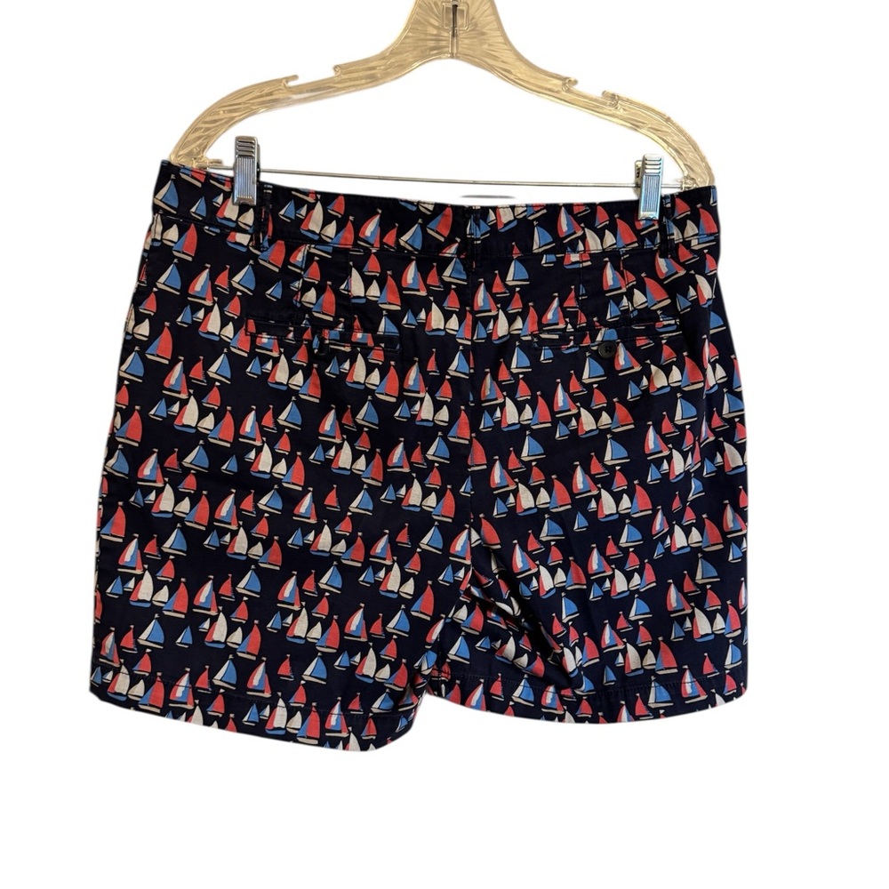 Talbot's Navy Sailboat-Print Shorts Size: 10 #H - Picture 5 of 8